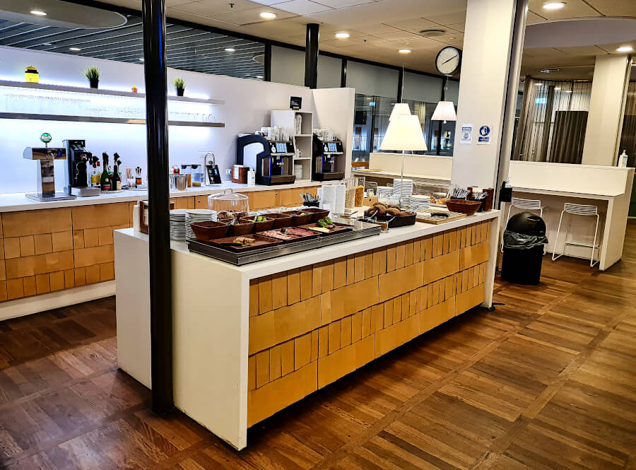 Buffet in der Aspire Lounge Kopenhagen
