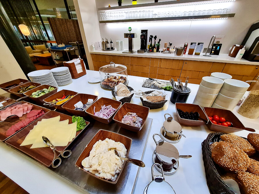 Mittagsauswahl der Aspire Lounge Kopenhagen